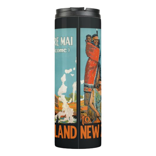 Neuseeland Vintage Trabler Thermosbecher (Rückseite)