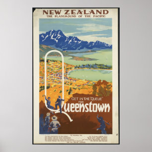 Neuseeland Vintage Travel Poster Ad Retro Prints