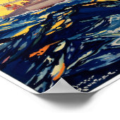 Neuseeland Vintage Travel Poster neu (Ecke)