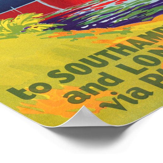 Neuseeland Vintage Travel Poster neu (Ecke)