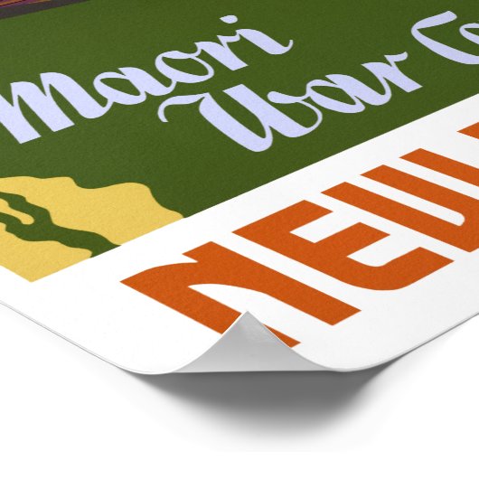 Neuseeland Vintage Travel Poster neu (Ecke)