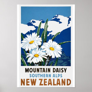 Neuseeland Vintage Travel Poster neu