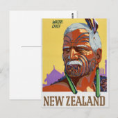 Neuseeland Vintage Travel Poster neu Postkarte (Vorne/Hinten)
