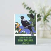 Neuseeland Vintage Travel Poster neu Postkarte (Stehend Vorderseite)