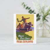 Neuseeland Vintage Travel Poster neu Postkarte (Stehend Vorderseite)