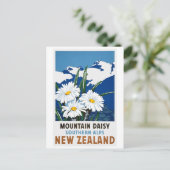 Neuseeland Vintage Travel Poster neu Postkarte (Stehend Vorderseite)