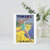 Neuseeland Vintage Travel Poster Postkarte (Stehend Vorderseite)