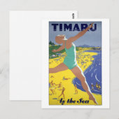 Neuseeland Vintage Travel Poster Postkarte (Vorne/Hinten)
