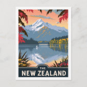 Neuseeland Vintager berühmter Reiseort Postkarte (Vorderseite)
