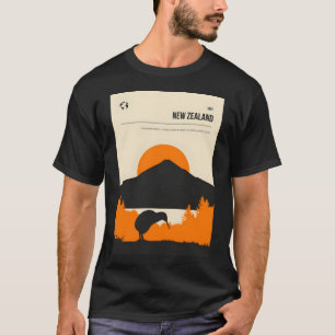 Neuseeland Vintages Minimal Retro Travel Poster T-Shirt