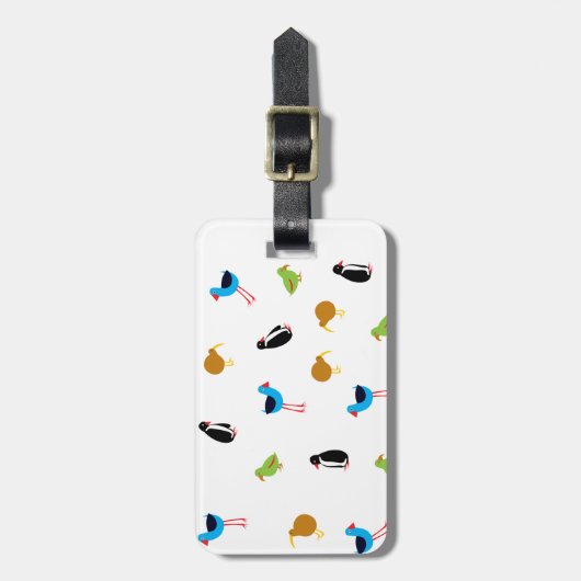 Neuseeland-Vögel Gepäckanhänger (Vorderseite vertikal)