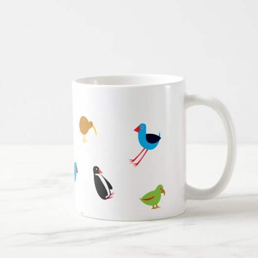 Neuseeland-Vögel Kaffeetasse (Rechts)