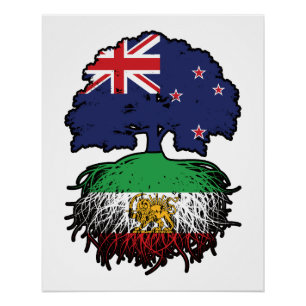 Neuseeland wachsende iranische Wurzeln Löwe und So Poster