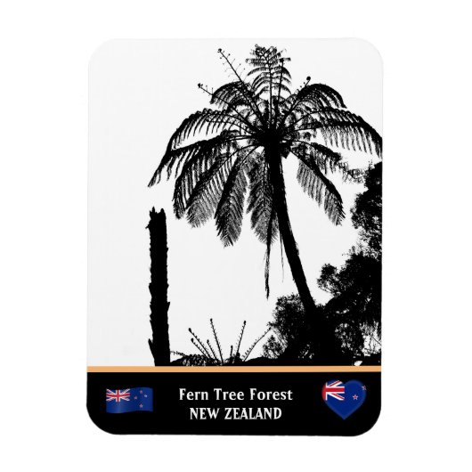 Neuseeland - Wald von Fern Tree / Wildnis Magnet (Vertikal)