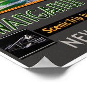 Neuseeland Wanganui River Restured Vintage Poster (Ecke)