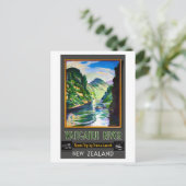 Neuseeland Wanganui River Restured Vintage Poster Postkarte (Stehend Vorderseite)