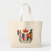 Neuseeland-Wappen Taschen-Tasche Jumbo Stoffbeutel (Vorne)