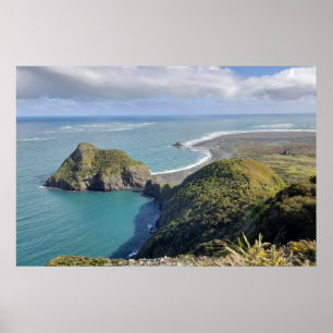 Neuseeland Whatipu Seascape View Omanawanui Track Poster