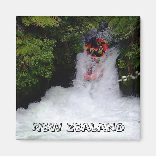 Neuseeland, Wildwasserrafting (Kühlschrankmagnet) Magnet (Vorne)