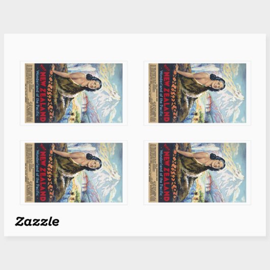 Neuseeland: Wunderland im Pazifik Rechteckiger Aufkleber (Blatt)