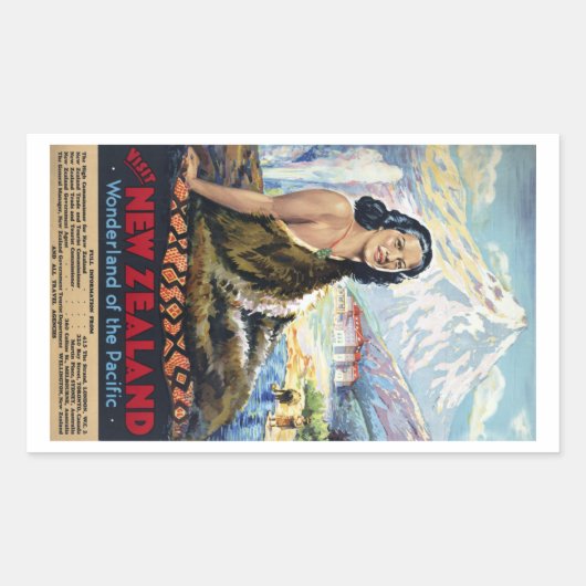 Neuseeland: Wunderland im Pazifik Rechteckiger Aufkleber (Vorderseite)