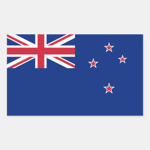Neuseeland/Zealander/Kiwi-Flagge Rechteckiger Aufkleber