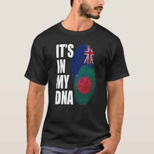 Neuseeländer und Bangladeshi gemischte DNA-Flagge  T-Shirt