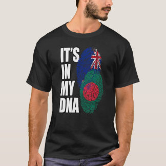 Neuseeländer und Bangladeshi gemischte DNA-Flagge  T-Shirt