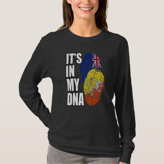 Neuseeländer und Bhutanesisch Misch-DNA-Flagge Erb T-Shirt