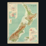 Neuseeländische Atlantikkarte Poster<br><div class="desc">Neuseeland. Von Bartholomew, J. G. (John Georg), 1860-1920 ; John Bartholomew & Co. (1922). Veröffentlicht von ''London: The Times".</div>