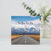 Neuseeländische Autobahn | Lange Straße | Reise Einladung (Stehend Vorderseite)