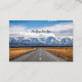 Neuseeländische Autobahn | Lange Straße | Reise Visitenkarte