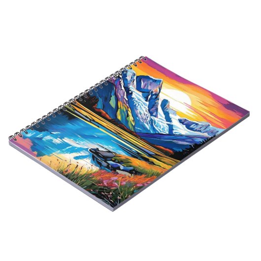 Neuseeländische Berge | Notebook-Journal Notizblock (Linke Seite)