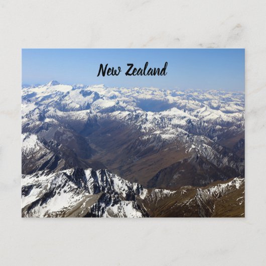 Neuseeländische Berge Postkarte (Vorderseite)