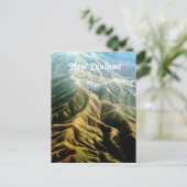 Neuseeländische Berge Postkarte (Stehend Vorderseite)
