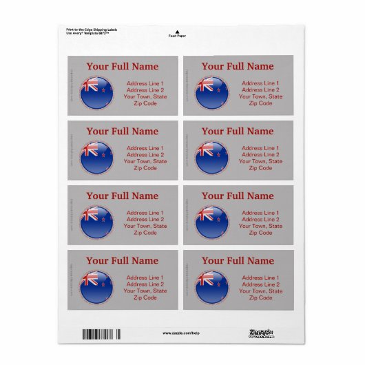 Neuseeländische Blasen-Flagge (Vorne)