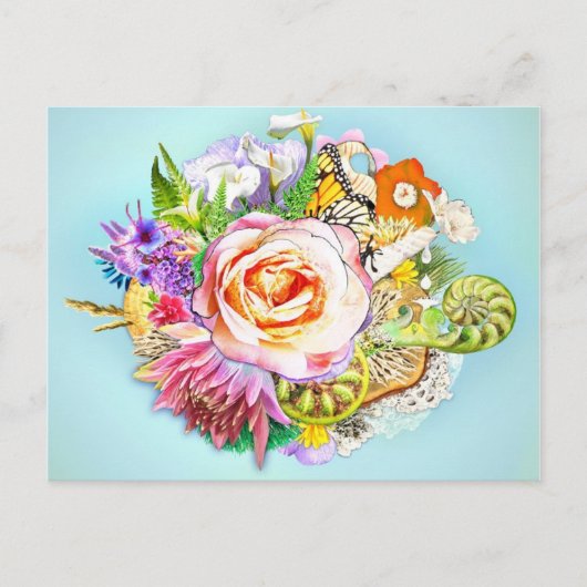 Neuseeländische Collage Postkarte (Vorderseite)