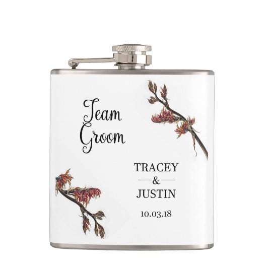 Neuseeländische Flachs-Blume-Hip-Flasche Flachmann (Vorderseite)