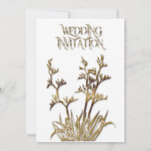 Neuseeländische Flachs-Blume zum Hochzeitsempfang Einladung (Rückseite)