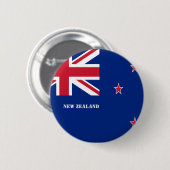 Neuseeländische Flagge Button (Vorne & Hinten)