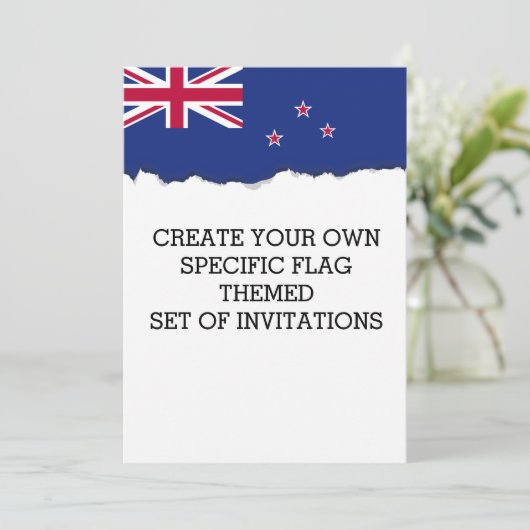Neuseeländische Flagge Einladung (Stehend Vorderseite)