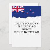 Neuseeländische Flagge Einladung (Vorne/Hinten)