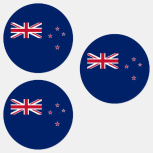 Neuseeländische Flagge Etiketten