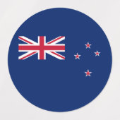 Neuseeländische Flagge Etiketten (Design 2)