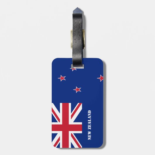Neuseeländische Flagge Gepäckanhänger (Rückseite vertikal)