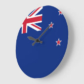 Neuseeländische Flagge Große Wanduhr (Winkel)