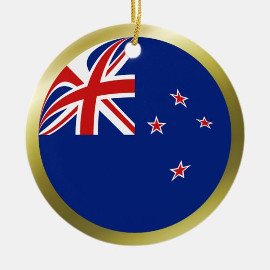Neuseeländische Flagge Keramikornament (Vorne)