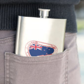 Neuseeländische Flagge Kletterer Carabiner Flachmann (Beispiel)