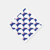 Neuseeländische Flagge mit Kiwi-Silhouette Serviette (Ecke)