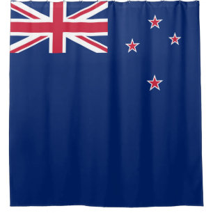 Neuseeländische Flagge (NZ) Duschvorhang